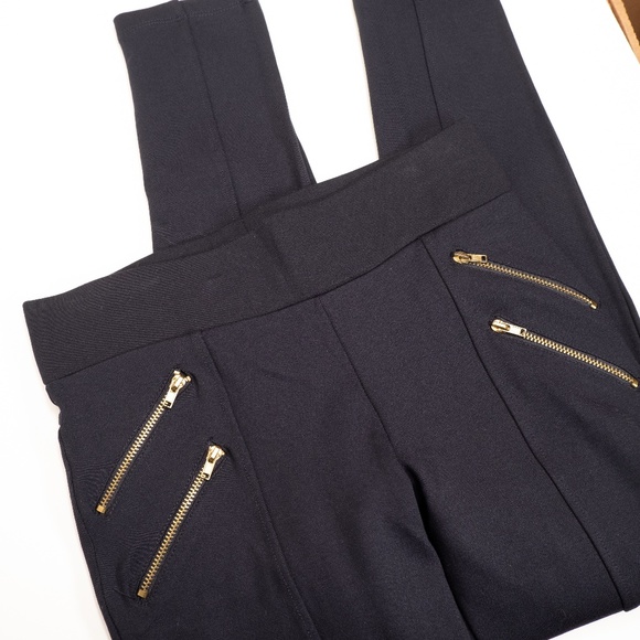 Zara Pants - Zara Body Shaper Biker Leggings Zippers Size M